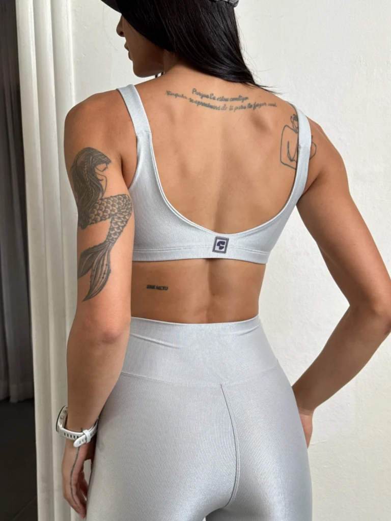 Top fitness Agatha Wonder cromo - vista das costas